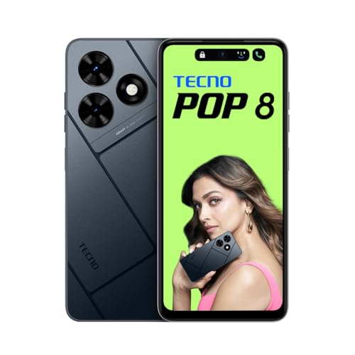 Tecno Pop 8 (Alpenglow Gold, 4Gb+64Gb)| 90Hz Punch Hole Display With Dynamic Port & Dual Speakers With Dts| 5000Mah Battery |10W Type-C| Side Fingerprint Sensor| Octa-Core Processor