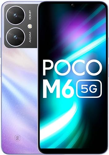 Poco M6 5G (Galactic Black,6Gb Ram, 128Gb Storage) | Mediatek Dimensity 6100+ 5G Processor | 5000 Mah Battery + 18W Fast Charging | 50 Mp Ai Dual-Camera System & Side Fingerprint Sensor