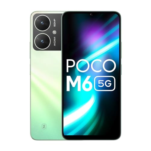 Poco M6 5G (Galactic Black, 4Gb Ram, 128Gb Storage) | Mediatek Dimensity 6100+ 5G Processor | 5000 Mah Battery + 18W Fast Charging | 50 Mp Ai Dual-Camera System & Side Fingerprint Sensor