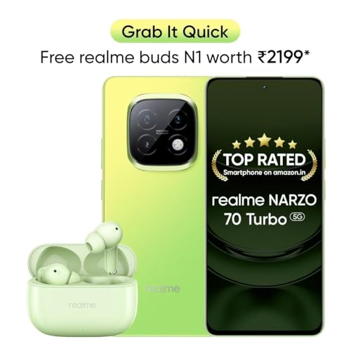 Realme Narzo 70 Turbo 5G (Turbo Purple,8Gb Ram,128Gb Storage) | Segment’S Fastest Dimensity 7300 Energy 5G Chipset | Motorsports Inspired Design