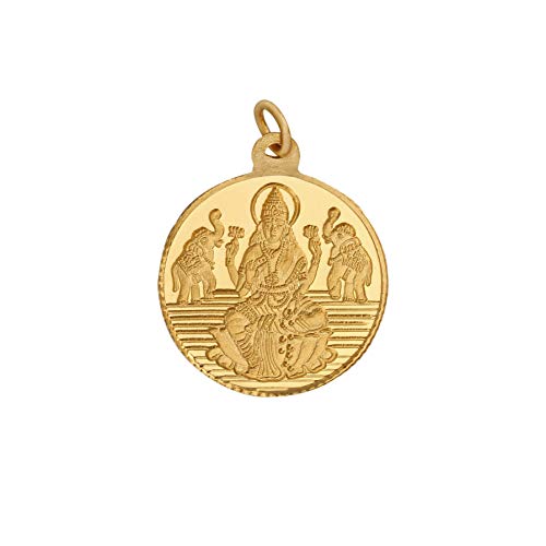 Bangalore Refinery Metal 2 Gm Round Ganesh 24K (999) Yellow Gold Pendant For Women