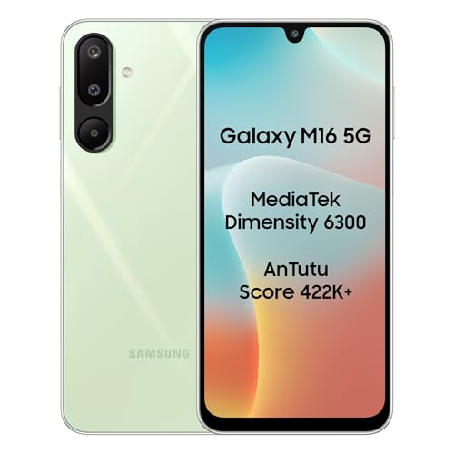 Samsung Galaxy M16 5G (Blush Pink, 6Gb Ram, 128 Gb Storage) | Mediatek Dimensity 6300| Antutu Score 422K+ | Super Amoled Display | 25W Fast Charging | 6 Gen. Of Os Upgrades | Without Charger