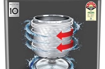 Lg 8 Kg 5 Star Smart Inverter Technology Fully Automatic Top Load Washing Machine (2025 Model, T80Vbmb4Z, Turbodrum, Auto Prewash, Stainless Steel Drum, Led Display, Smart Diagnosis, Middle Black)