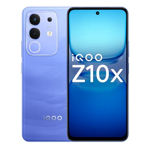 Iqoo Z10X 5G (Titanium, 8Gb Ram, 128Gb Storage) | 6500 Mah Large Capacity Battery | Dimensity 7300 Processor | Military-Grade Certified Durability