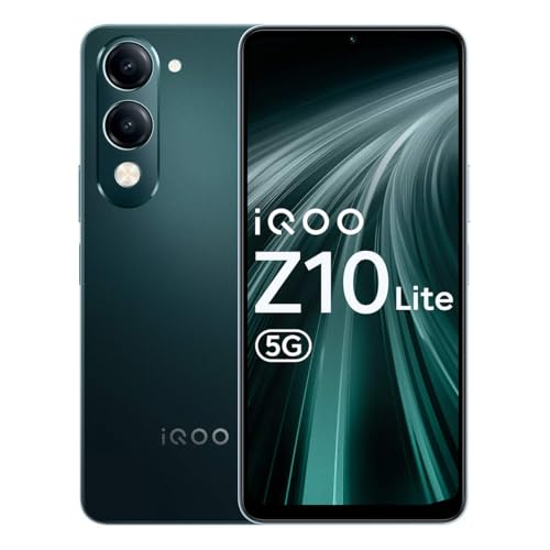 Iqoo Z10 Lite 5G (Titanium Blue, 8Gb Ram, 256Gb Storage) | 6000 Mah Battery | Dimensity 6300 5G Processor With 433K+* Antutu Score | Ip64 Rated & Military Grade Shock-Resistance*