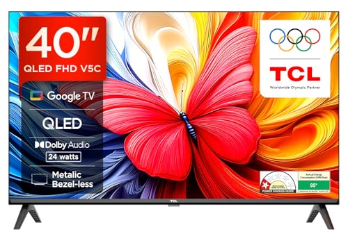 Tcl 126 Cm (50 Inches) Metallic Bezel-Less, Fhd Smart Qled Google Tv 50S5K