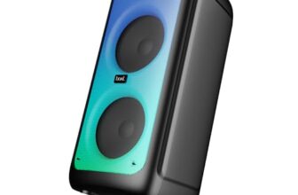 Boat Partypal 390 Bluetooth Speaker W/ 160 W Signature Sound, Karaoke With 2 Microphone Input Ports, Up To 6 Hrs Playtime, Eq Modes, Tws Mode, Bluetooth V5.3, Aux Port, & Usb Type-C Port(Space Black)