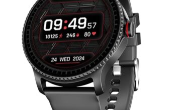 Boat Lunar Discovery W/ 1.39″ (3.5 Cm) Hd Display, Turn-By-Turn Navigation, Diy Watch Face Studio, Bluetooth Calling, Emergency Sos, Qr Tray, Smart Watch For Men & Women(Active Black)