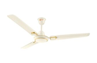 Orient Electric 1200 Mm Pacific Air Déco| Decorative Ceiling Fan | Powerful Airflow| Bee Star Rated | 2-Year Warranty | Ivory Gold, Pack Of 1