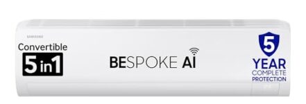 Samsung 1.5 Ton 3 Star Ai Inverter Smart Split Ac (Wifi, Energy Saving, Voice Control, Powerful Cooling, Copper, Digital Inverter, 4 Way Swing, 5 Step Convertible, Bespoke Ai Ar50F18D1Lhnna)