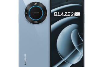Lava Blaze 2 5G (Glass Blue, 6Gb Ram, 128Gb Storage)| Stunning Ring Light| 50 Mp Ai Camera |5000 Mah Battery| Upto 12 Gb Expandable Ram